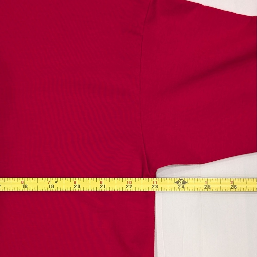 J.Jill Luxe Supima Ballet-Sleeve Tunic Size LP Cotton Blend Red Relaxed Capsule - Picture 5 of 9